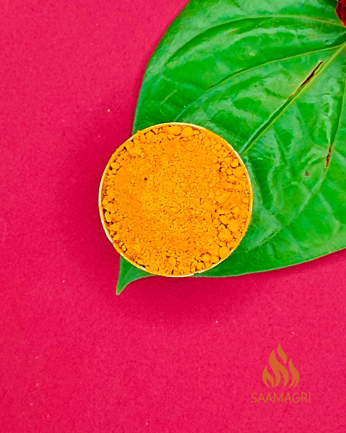 Natural Yellow Kumkum (पीला रोली) Roli